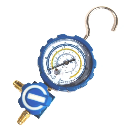 Манометрический коллектор Value VMG-1-U-L ( (R22, R134a, R407C; R410A; 1 вентильный, манометр низкого давления 68мм; без шлангов)