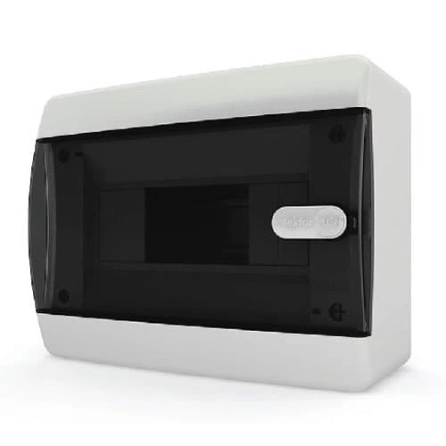 Tekfor CNK 40-08-1 бокс 8М навесной IP41 (прозрачная черная дверца)