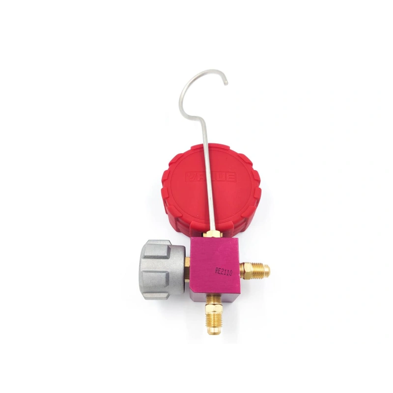 Манометрический коллектор Value VMG-1-S-H (R22, R134a, R404A, R407C; 1 вентильный, смотровое стекло, манометр высокого давления 68мм; без шлангов)