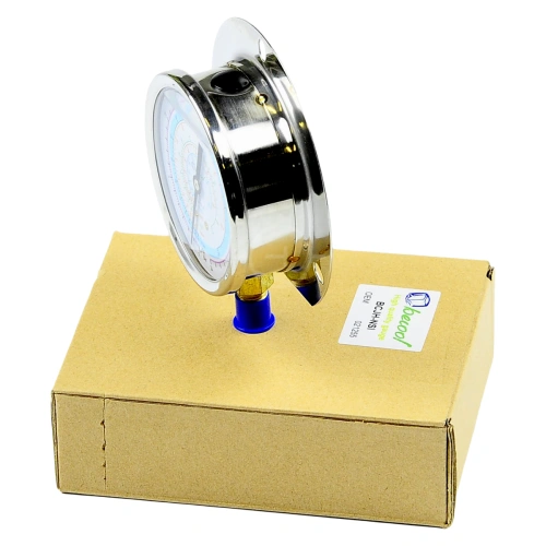 Мановакуумметр с силиконом BCJH-NSl-80 (R22; R134a; R404A; R407C, R507A) (021255)