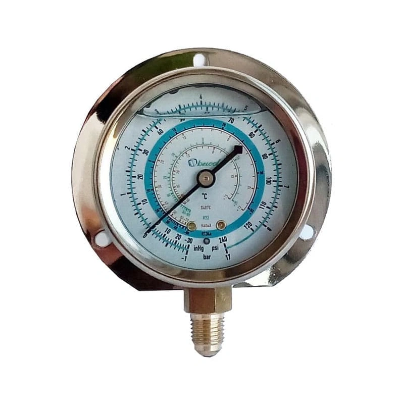 Мановакуумметр с глицерином Becool BCJL-NG-63мм (R22; R134a; R404A; R407C) (021188)