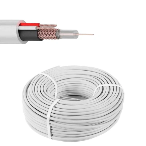 КВК (кабель видеоконтроля) 2B+2*0,5 AVS Electronics белый, бухта 200