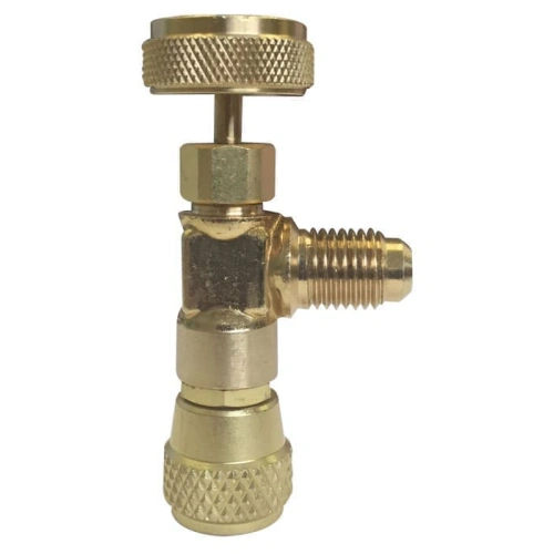 Вентиль Mastercool 90328 с нажимом на ниппель, резьбы F1/4" SAE x M1/4" SAE, до 20 bar