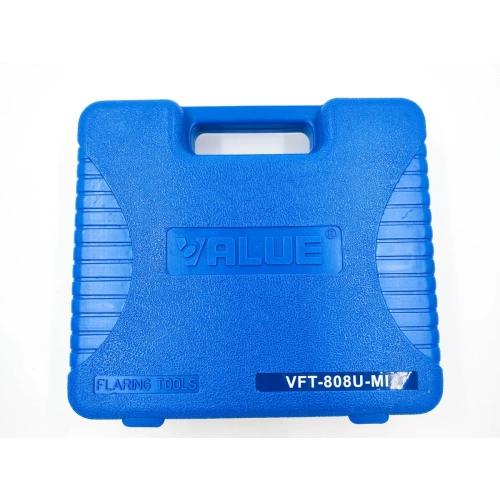Вальцовка эксцентриковая Value VFT-808U-MI (2 плашки 1/4" - 3/4" и 6мм - 19мм; с ограничителем подачи трубы; в кейсе)