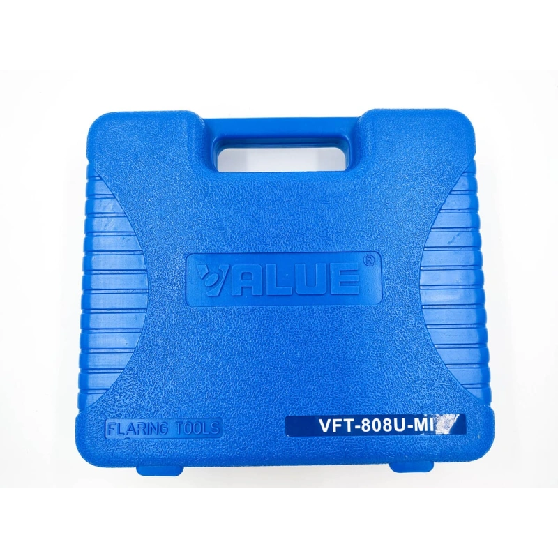 Вальцовка эксцентриковая Value VFT-808U-MI (2 плашки 1/4" - 3/4" и 6мм - 19мм; с ограничителем подачи трубы; в кейсе)