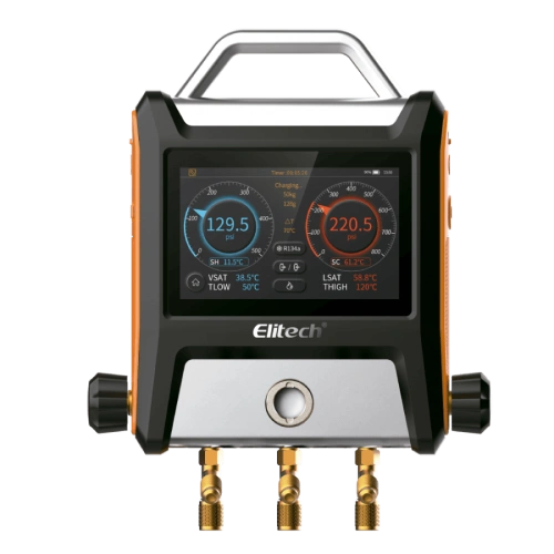 Цифровой манометрический 2х вентильный коллектор Elitech MS-2000 (в кейсе)