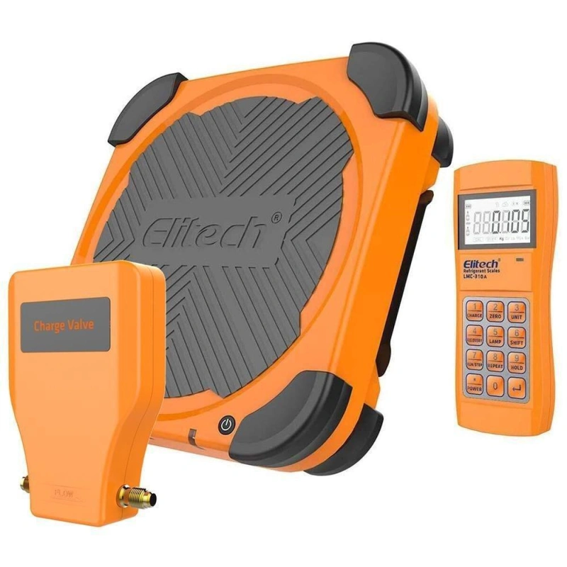 Весы программируемые электронные Elitech LMC-310A с запорным клапаном, до 150 кг (в сумке)
