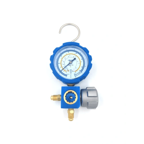 Манометрический коллектор Value VMG-1-S-L (R600, R600A, R290; 1 вентильный, смотровое стекло, манометр низкого давления 68мм; без шлангов)
