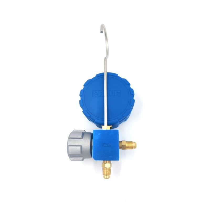 Манометрический коллектор Value VMG-1-S-L (R600, R600A, R290; 1 вентильный, смотровое стекло, манометр низкого давления 68мм; без шлангов)