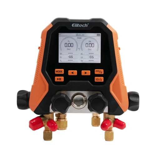 Цифровой манометрический 4х вентильный коллектор Elitech MS-870