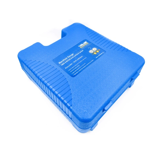 Манометрический коллектор Value VMG-4-R410A (R22, R134a, R410a, R407C; 4-х вентильный; 4 шланга 120 см; манометры 80 мм; упак. кейс)
