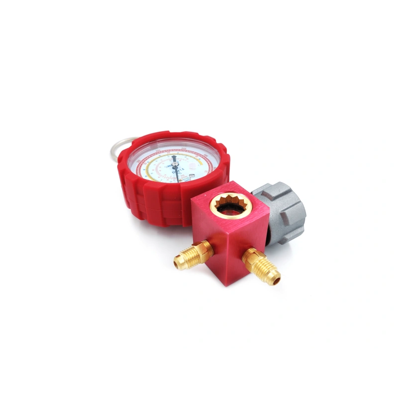 Манометрический коллектор Value VMG-1-S-H (R22, R134a, R410A, R407C; 1 вентильный, смотровое стекло, манометр высокого давления 68мм; без шлангов)
