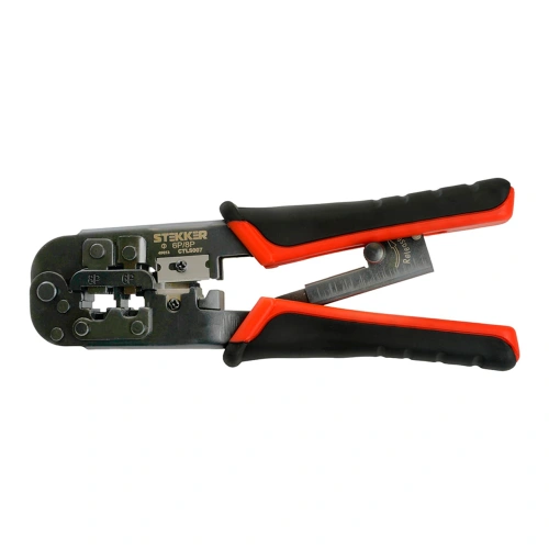 Клещи (кримпер) STEKKER KO-9E для обжима RJ-45 (8P8C), RJ-12 (6P6C), RJ-11 (6P4C и 6P2C)