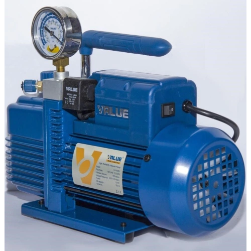 Вакуумный насос Value VI-140SV (1ст., 100 л/мин, 20 Па, 8.6 кг, вакуумметр, соленоидный вентиль)