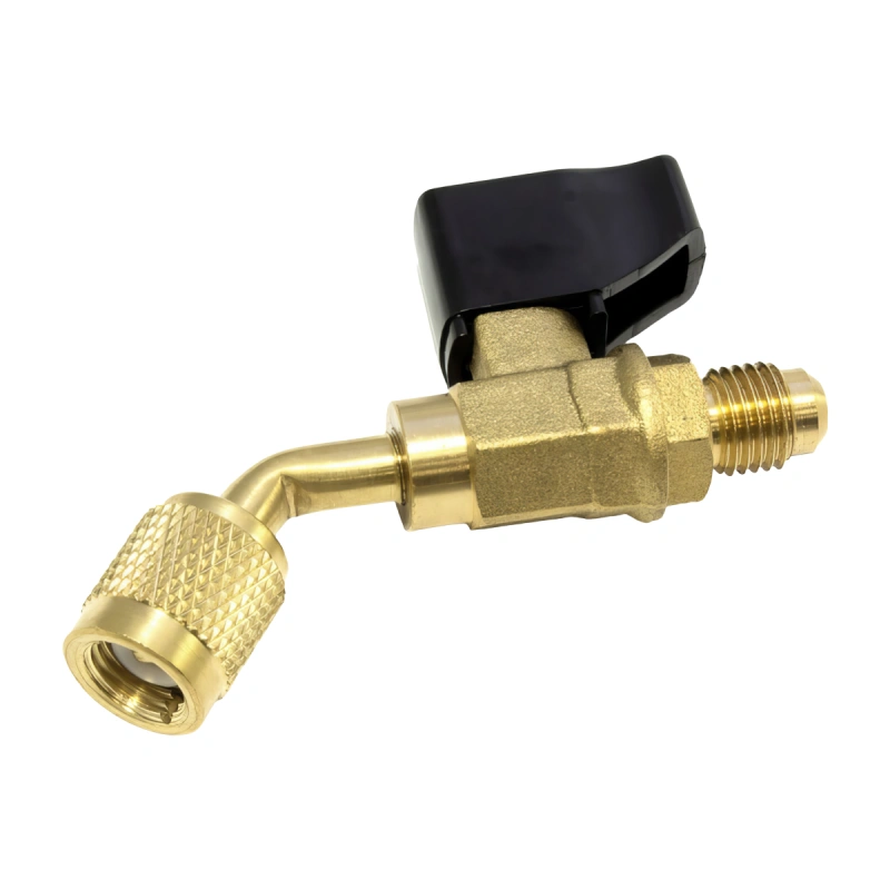 Вентиль-адаптер Value CV-11 (папа 5/16" х мама 1/4" SAE; 45 градусов) (R410 x R22)