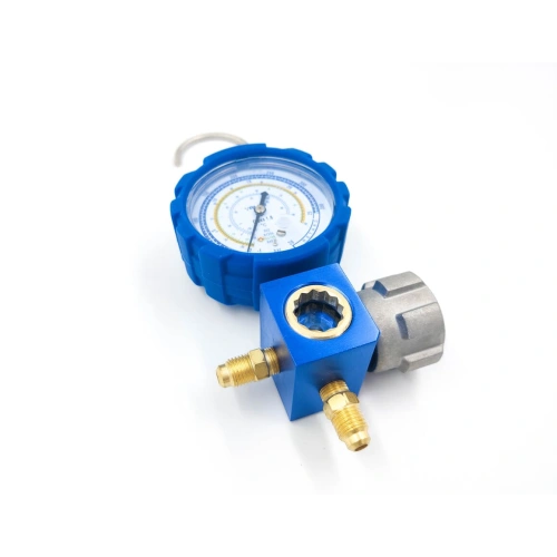 Манометрический коллектор Value VMG-1-S-L (R22, R134a, R407C, 410А; 1 вентильный, смотровое стекло, манометр низкого давления 68мм; без шлангов)