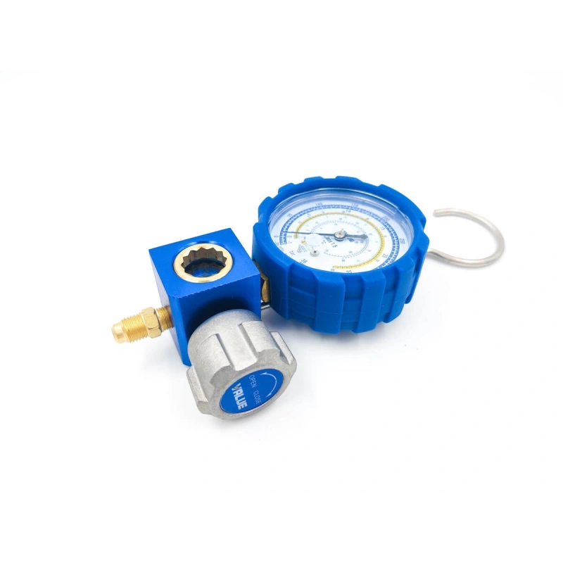 Манометрический коллектор Value VMG-1-S-L (R22, R134a, R407C, 410А; 1 вентильный, смотровое стекло, манометр низкого давления 68мм; без шлангов)