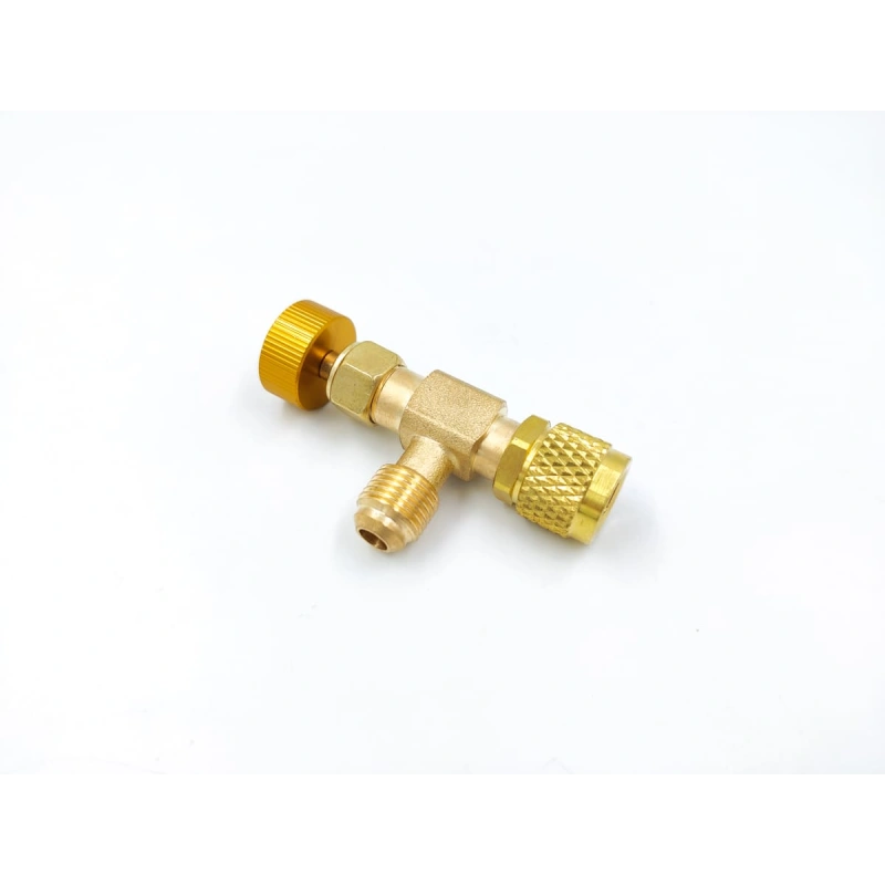 Вентиль с нажимом на ниппель FC-34C(HC-1224) гайка 1/4"(R22), штуцер 5/16", до 20 bar