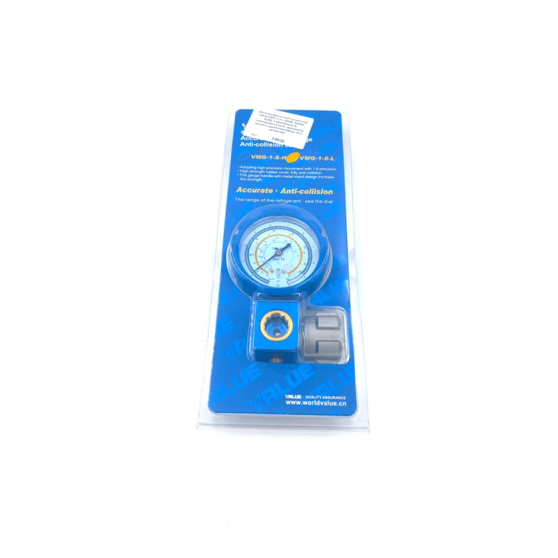 Манометрический коллектор Value VMG-1-S-L (R600, R600A, R290; 1 вентильный, смотровое стекло, манометр низкого давления 68мм; без шлангов)