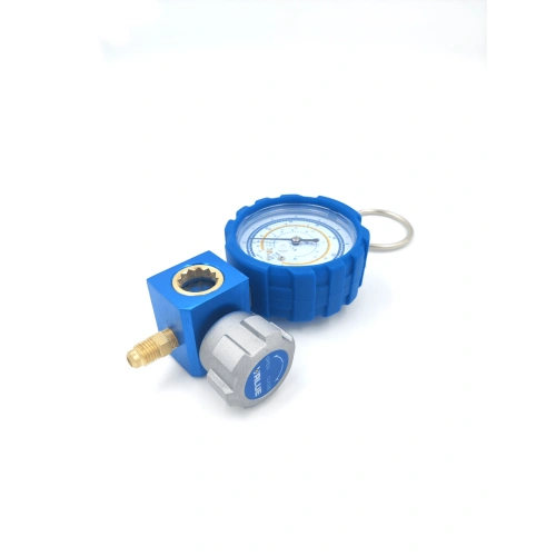 Манометрический коллектор Value VMG-1-S-L (R600, R600A, R290; 1 вентильный, смотровое стекло, манометр низкого давления 68мм; без шлангов)
