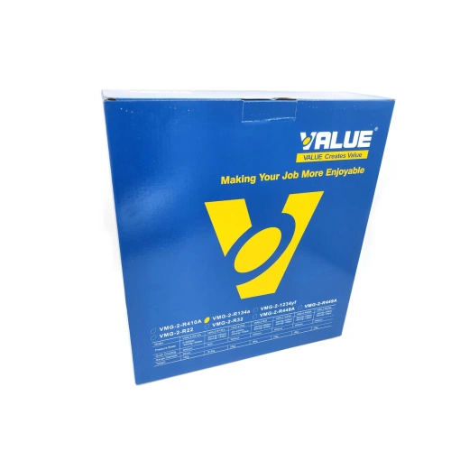 Манометрический коллектор VALUE VMG-2-R134A (2-х вентильный; 3 шланга 120 см; вентили быстросъемные, манометры 80 мм; упак. кейс)