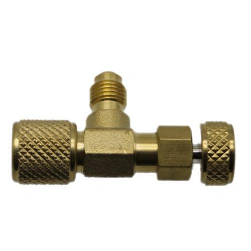 Вентиль VALUE VVO-1 с нажимом на ниппель, гайка 1/4" SAE x штуцер 1/4" SAE