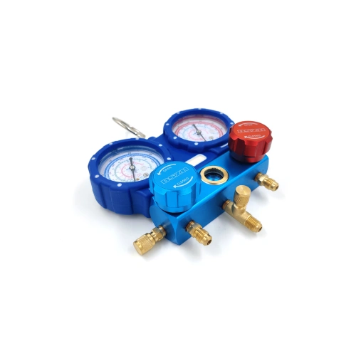 Манометрическая станция DSZH WK-C3602S (R32/134/407/410; 2-х вент; шланги 0.9м до 55 Bar-1/4"SAE, 2 адаптера AD89)