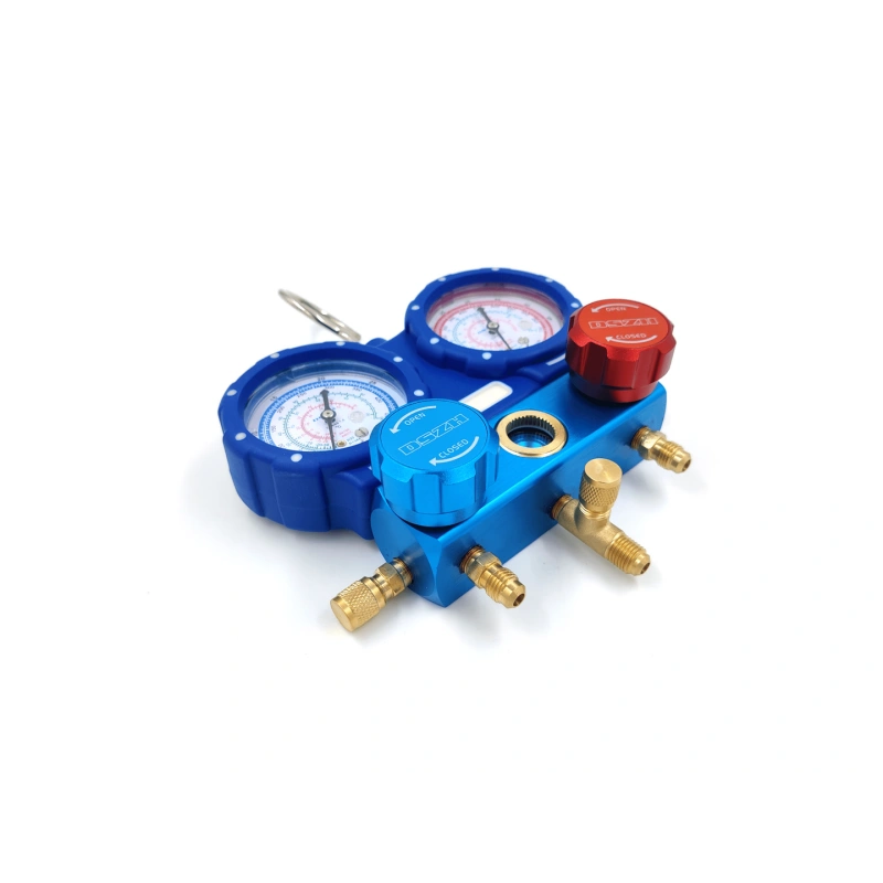 Манометрическая станция DSZH WK-C3602S (R32/134/407/410; 2-х вент; шланги 0.9м до 55 Bar-1/4"SAE, 2 адаптера AD89)