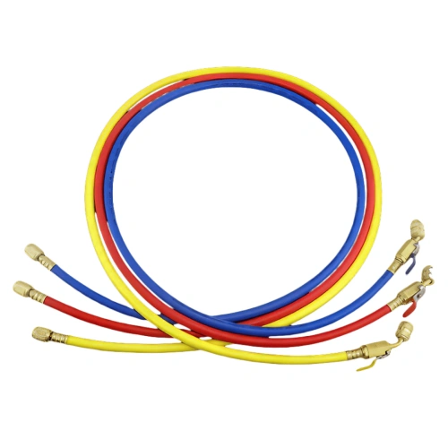 Заправочные шланги с вентилями DSZH CT-360-RYB-HV 1.5м, 1/4" SAE, до 55 Bar