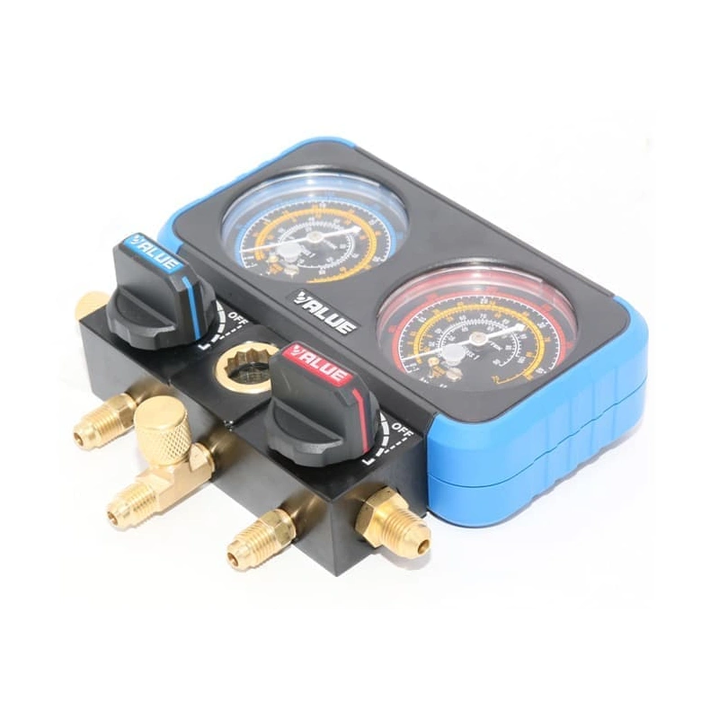 Манометрический коллектор Value VRM2-B-0501(R22/ 134/ 404/ 407; 2-х вентильный; 3 шланга 150см; упак. кейс)