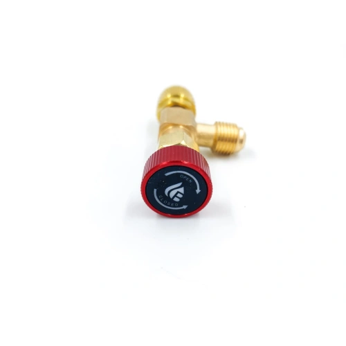 Вентиль с нажимом на ниппель FC-34B (HC-1223) SAE 5/16" / 5/16"(R410, R32), до 20 bar