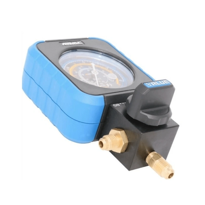 Манометрический коллектор Value VRM1-B-0404 (R22, R134A, R407C, R410A, 1 вентильный с манометром низкого давления; без шлангов)