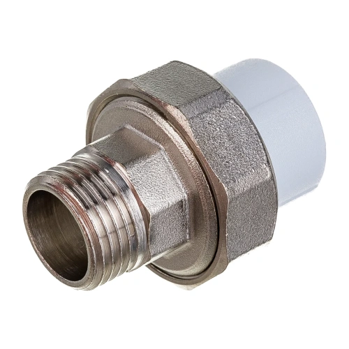 Муфта Valfex с американкой для радиатора наружная резьба 20 x 1/2" белая