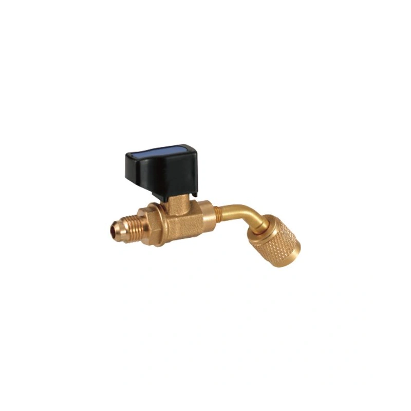 Вентиль-адаптер Value CV-11 (папа 5/16" х мама 1/4" SAE; 45 градусов) (R410 x R22)
