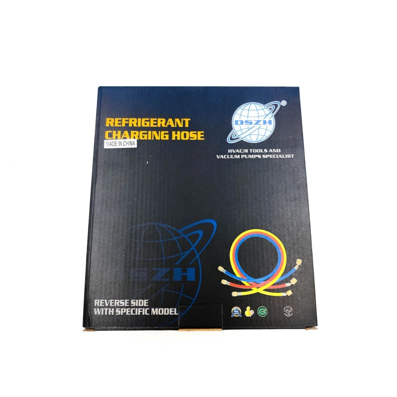 Заправочные шланги с вентилем DSZH CT-360-RYB-HV-R32/410A 1.5м, 1/4"-5/16" SAE, до 55 Bar