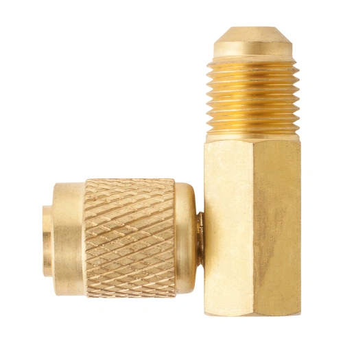 Адаптер Value V-02 (угол 90 гр., штуцер 1/4"-R22; гайка 5/16"-R410A)