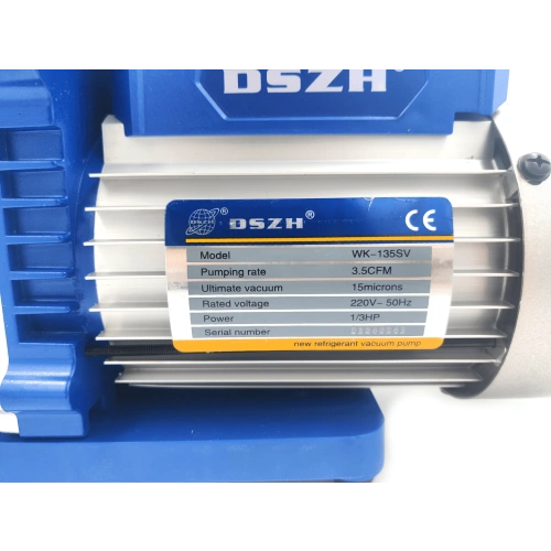 Вакуумный насос DSZH WK 135SV (1ст., 100 л/мин, 8.0 кг, вакуумметр, соленоидный вентиль)