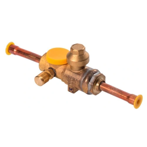 Вентиль шаровый 1/2" Becool BC-BVS-12 со см. стеклом и сервисным штуцером