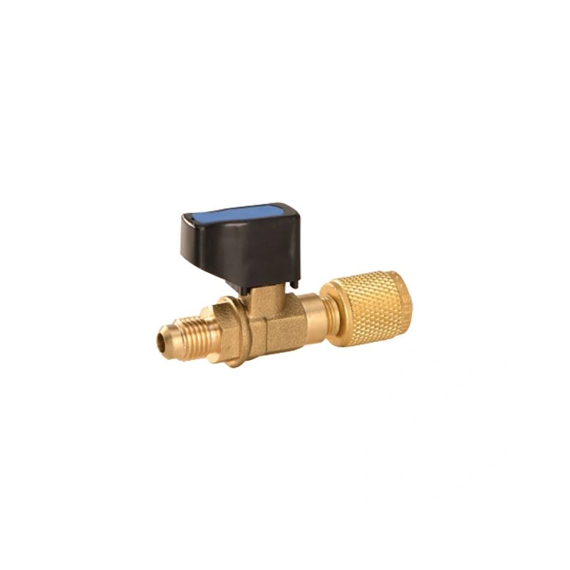Вентиль-адаптер Value CV-01 (папа 1/4" х мама 5/16" SAE; прямой) (R22 x R410)
