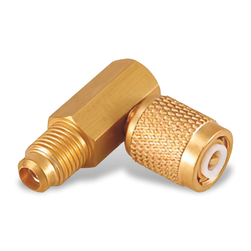 Адаптер Value V-03 (угол 90 гр., штуцер 5/16"-R410A; гайка 1/4"-R22)