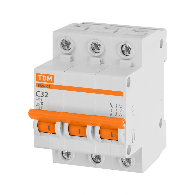 Автоматический выключатель TDM ВА47-63 3/32А (SQ 0218-0022)