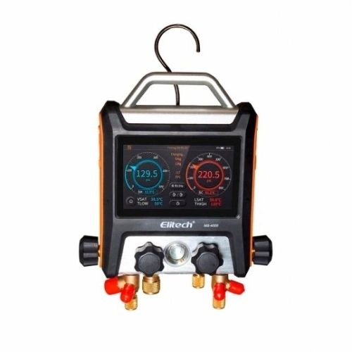 Цифровой манометрический 4х вентильный коллектор Elitech MS-4000