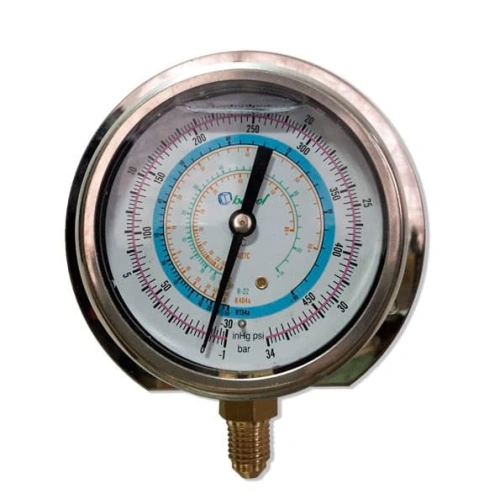 Манометр с глицерином Becool BCJH-NG 80мм (R22; R134a; R404A; R407C) (021181)