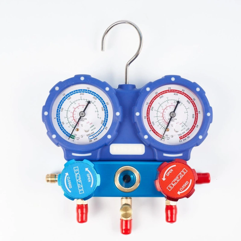 Манометрическая станция DSZH WK-C3602S (R22/404/407/410; 2-х вентильная; шланги 90см, 2 адаптера AD89)