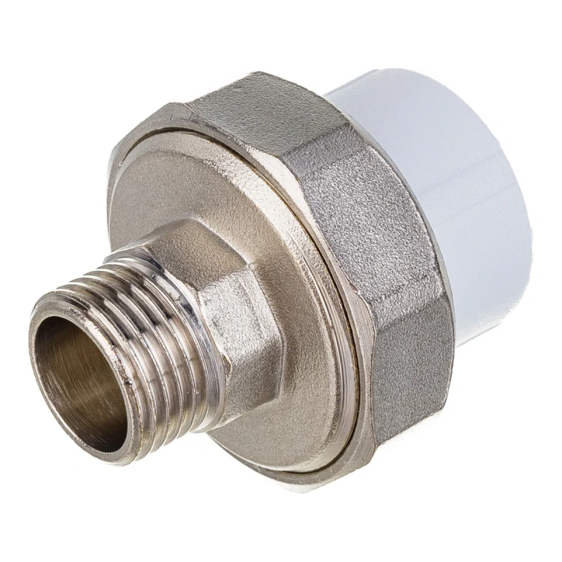 Муфта Valfex с американкой для радиатора наружная резьба 25 x 1/2" белая