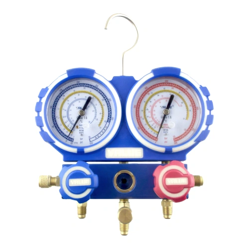 Манометрический коллектор VALUE VMG-2-R600-B (R600, R600A, R290; 2-х вентильный; 3 шланга 120см; манометры 68мм; упак. кейс)
