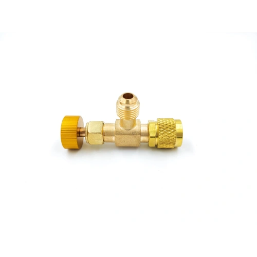 Вентиль с нажимом на ниппель FC-34C(HC-1224) гайка 1/4"(R22), штуцер 5/16", до 20 bar