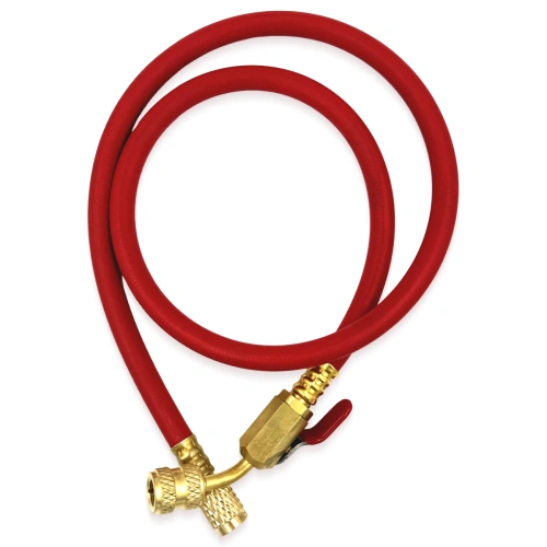 Шланг заправочный с вентилем DSZH - M-336 RYB-C (HV) 0.9м, 1/4" SAE, до 55 Bar