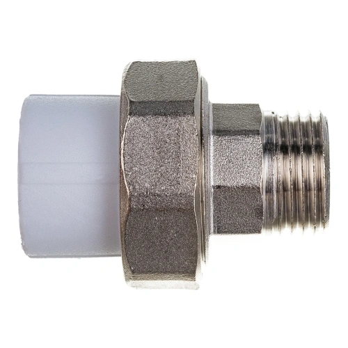 Муфта Valfex с американкой для радиатора наружная резьба 20 x 1/2" белая