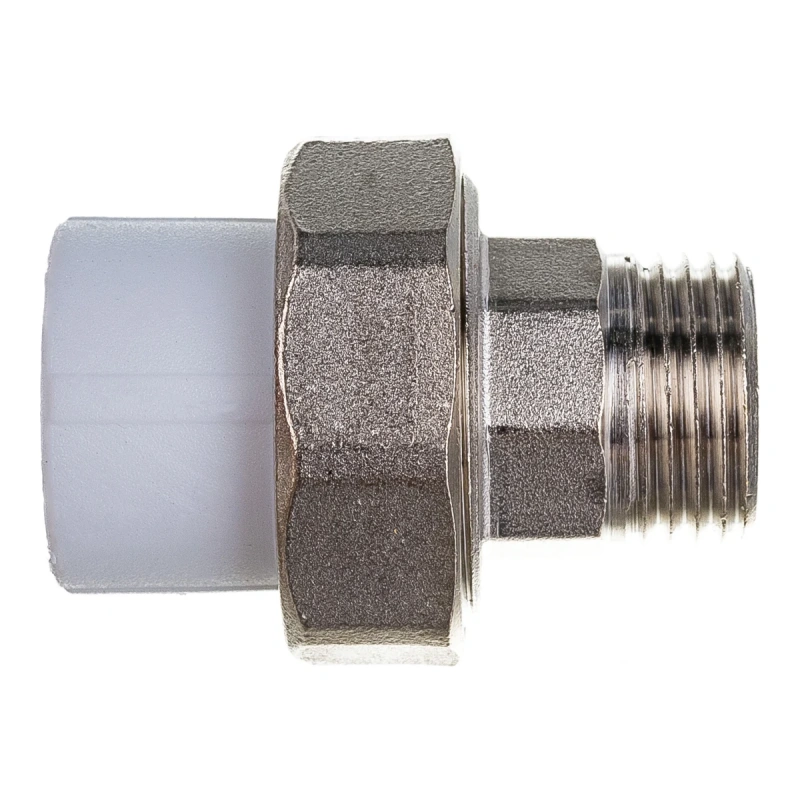 Муфта Valfex с американкой для радиатора наружная резьба 20 x 1/2" белая